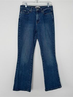 Lee Jeans Womens 8 Short Relaxed Bootcut At The Waist Stretch Blue Mid Wash